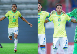Crias do Galo brilhando com a camisa da seleção brasileira