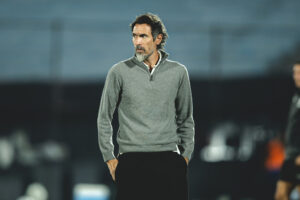 Eduardo Domínguez em partida válida pela fase de grupos da Copa Sul-Americana, contra o Juventud-URU.