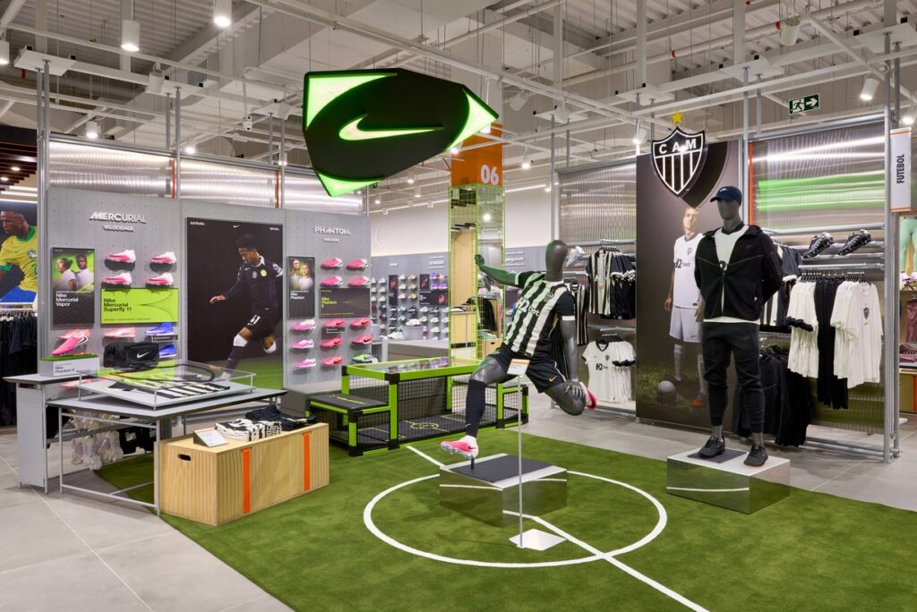 Espaço do Atlético na loja da Nike